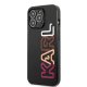 Karl Lagerfeld Multipink Brand Hard Case for iPhone 13 Pro Max, Black