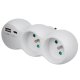 Maclean MCE339 E 2-Way Socket Adapter with USB A/C