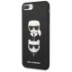 Apple iPhone 7 8 Plus 5.5\" Karl Lagerfeld Saffiano Karl&Choupette Head Case Cover, Black
