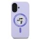 Karl Lagerfeld Silicone KC Heads MagSafe Case for iPhone 16 Plus Purple