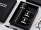 Travel Thermos Flask 400ml with 3 Cups Stainless Steel, Black