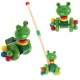 Wooden Push Toy with Handle Frog