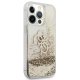 Guess 4G Big Liquid Glitter Case for iPhone 13 Pro Max - Gold