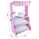 Kids Wooden Market Stall Store Pretend Play Toy, Pink