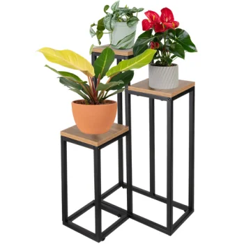 Ruhhy 3-Tier Metal Plant Stand 67 cm