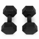 MOVEPRO Hexagonal Dumbbells Set 2x2 kg, Black