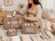 Mommy Bag 3-in-1 Diaper Bag with Organizer and Cosmetic Pouch, Brown