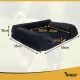 Purlov S Ergonomic Pet Bed 65x55x18 cm, Black