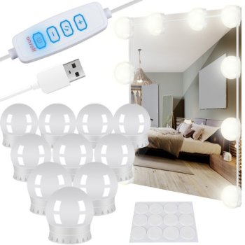 LED Vanity Mirror Lights for Makeup Dressing Table, 10 Bulbs