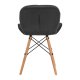 Scandinavian Velvet Chair 4Rico QS-186, grey