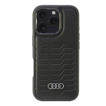 Audi Synthetic Leather MagSafe Case for iPhone 16 Pro - Black