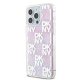 Apple iPhone 15 Pro Max 6.7\'\' DKNY Liquid Glitter Multilogo Case Cover, Pink