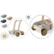 Kids Wooden Push Walker with Building Blocks NK-856 Nukido