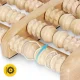 4Fizjo Profiled Wooden Foot Massager, Brown