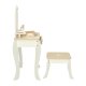 LULILO Bella Kids Wooden Play Makeup Cosmetic Dressing Vanity Table with Mirror and Stool
