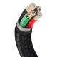 USB to Lightning Cable Baseus Cafule CALJK-A01 2.4A 1m Black