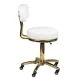 Cosmetic Stool AM-961, White/Gold