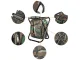 Folding Fishing Chair with Backpack and Cooler Bag 3-in-1, Camouflage