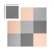 Kids Puzzle Foam Mat 180x180cm, gray-peach