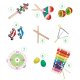 ECOTOYS Wooden Musical Instrument Set for Kids 14 pcs with Bag