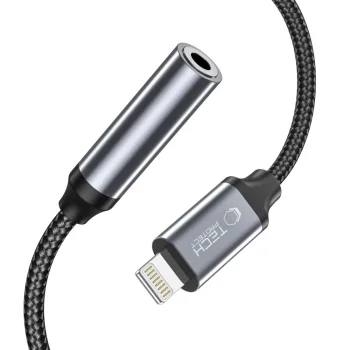 Tech-Protect UltraBoost Lightning to 3.5mm Mini Jack Adapter, Black