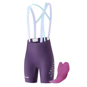 Rockbros YDDK017-1 TVI Women's Cycling Bib Shorts with Pad Size L - Purple