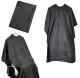 Hairdressing cape 140 x 100 cm with cord and velcro black