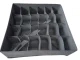Underwear and Socks Drawer Organizer, 24 Compartments, Grey