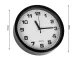 Large Silent Wall Clock with Second Hand, 20 cm, Black
