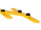 Multi-Angle Measuring Ruler and Shape Template Tool, Yellow