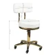 Cosmetic Stool AM-961, White/Gold