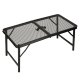 Ikonka LUARO Folding Camping Table, 80 x 66 x 40 cm, Black
