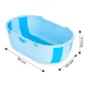 Ecotoys Foldable Baby Bath Tub with Temperature Indicator, Blue
