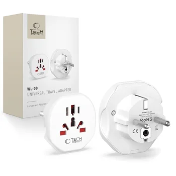 Tech-Protect Universal Travel Adapter to EU, White