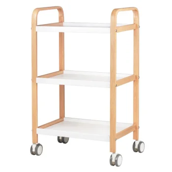 Cosmetic Helper Trolley HS-09 Wooden, White