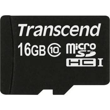 Transcend microSDHC 16GB Class 10 Memory Card with SD Adapter