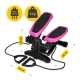 4FIZJO EVO Fitness Stepper with Resistance Bands, Black/Pink