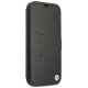 BMW Signature Genuine Leather Book Case for iPhone 13 mini, Black