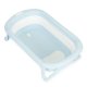 ECOTOYS Foldable Baby Bathtub with Temperature Sensing Drain, Grey