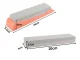 Double-Sided Rectangular Knife and Scissors Sharpening Stone with Base