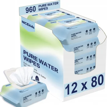 Bakalu NICEKIDS Baby Aqua Wet Wipes, 99.89% Water, 960 pcs.