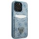 Guess 4G Triangle Logo Cardslot Case for iPhone 13 / 13 Pro - Blue
