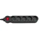 Maclean MCE184 Power Strip, 5 Outlets with Switch, 3m, 2300W, Black