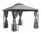 2-in-1 Garden Gazebo 3x3 m with Mosquito Net and Side Walls MultiGarden