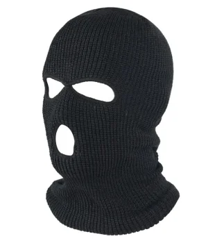 Warm 3 Hole Balaclava Ski Mask for Winter, Black