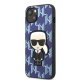 Apple iPhone 13 mini 5.4\" Karl Lagerfeld Monogram Ikonik Patch Case Cover (KLHCP13SPMNIKBL), Blue