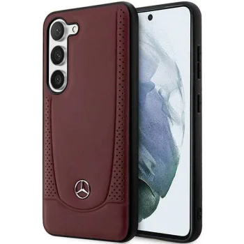 Mercedes Leather Urban Hardcase for Samsung Galaxy S23, Red
