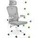 Sofotel Brass Office Chair with Micro-Mesh, Grey