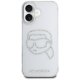 Karl Lagerfeld IML Rhinestones Karl Head Case for iPhone 16 Clear