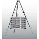 Berdsen BD-884 Tripod Campfire Grill, 80 cm, Black